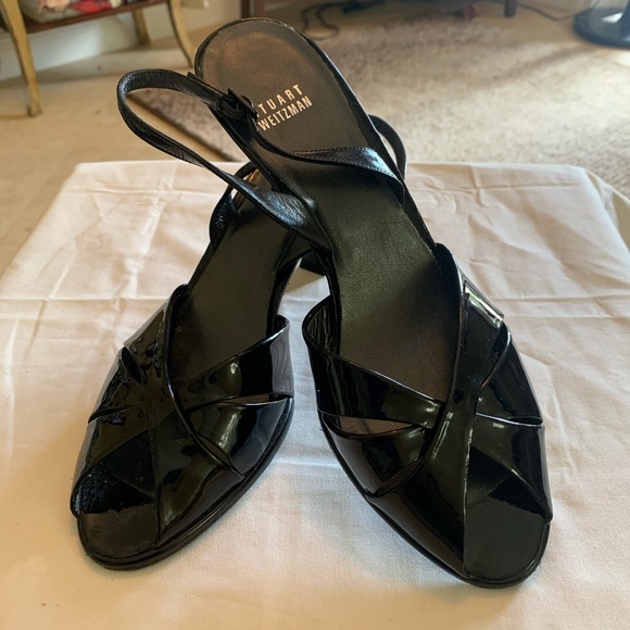 Stuart Weitzman Shoes - Stuart Weiztman Slingback Patent Leather Sandals